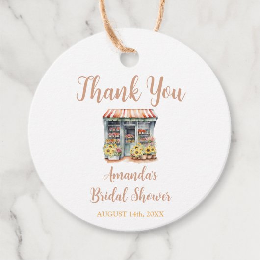 Zonnebloemen uit de markt Vrijgezellenfeest dank u Bedankjes Labels (Voorkant)