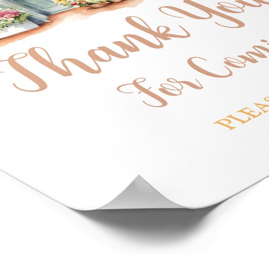 Zonnebloemen uit de markt Vrijgezellenfeest dank u Poster (Hoek)