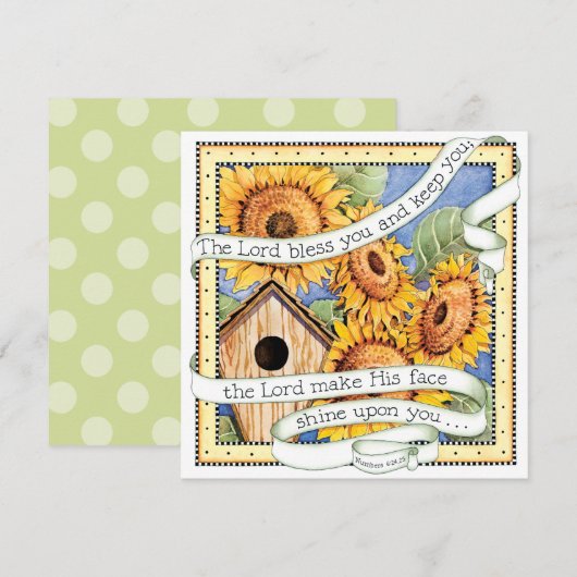 Zonnebloemen - Uitnodiging (Voorkant / Achterkant)