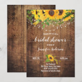 Zonnebloemen - Uitnodiging in Bridal (Voorkant / Achterkant)