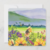 Zonnebloemen | Uitnodiging tot weddenschappen in W (Achterkant)