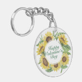 Zonnebloemen Valentijnsdag Sleutelhanger Lijst (Voorkant Links)