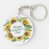 Zonnebloemen Valentijnsdag Sleutelhanger Lijst (Achterkant)