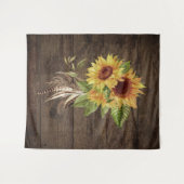 Zonnebloemen vallen gefotografeerde getextureerde  wandkleed (Voorkant (horizontaal))