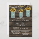 Zonnebloemen van Barnwood mason jar rustige vrijge Kaart (Voorkant)