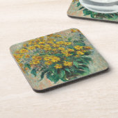 Zonnebloemen van Claude Monet Bier Onderzetter (Linkerzijde)