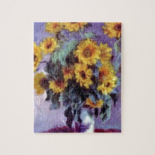 Zonnebloemen van Claude Monet Legpuzzel (Verticaal)