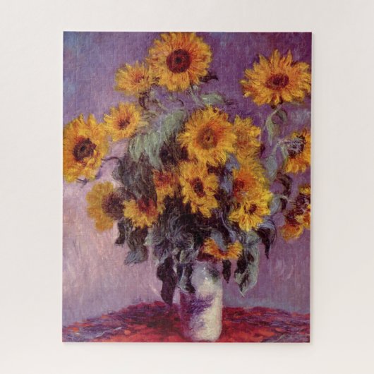 Zonnebloemen van Claude Monet Legpuzzel (Verticaal)