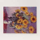 Zonnebloemen van Claude Monet Legpuzzel (Horizontaal)