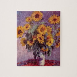 Zonnebloemen van Claude Monet Legpuzzel
