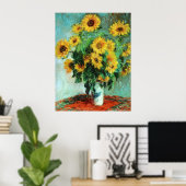 Zonnebloemen van Claude Monet Poster (Thuiskantoor)