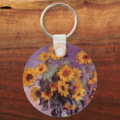 Zonnebloemen van Claude Monet Sleutelhanger (Voorkant)