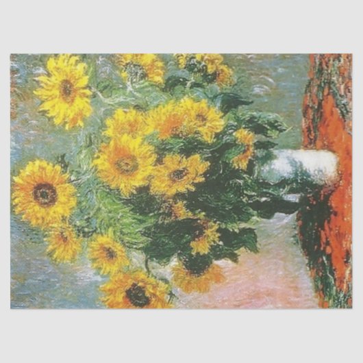 Zonnebloemen van Claude Monet Tissue Paper Tissuepapier (Voorkant)
