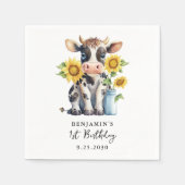 Zonnebloemen van de korte Koe Moderne Eenvoudige B Servet (Voorkant)