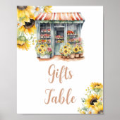 Zonnebloemen van de markt Vrijgezellenfeest cadeau Poster (Voorkant)