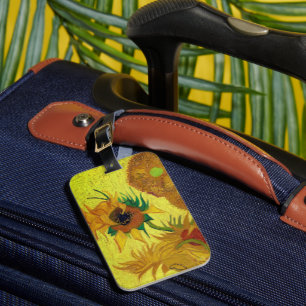 Zonnebloemen (Van Gogh) Bagagelabel