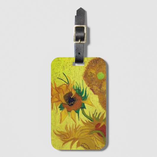 Zonnebloemen (Van Gogh) Bagagelabel (Voorkant (verticaal))
