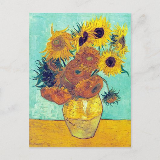 Zonnebloemen, Van Gogh Briefkaart (Voorkant)