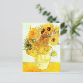 Zonnebloemen - Van Gogh Briefkaart (Staand voorkant)