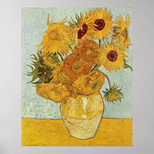 Zonnebloemen, Van Gogh Poster (Voorkant)