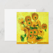 Zonnebloemen van Gogh Save The Date (Voorkant / Achterkant)