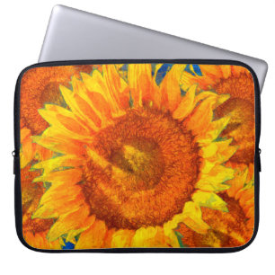 Zonnebloemen. Van Gogh stijl imitatie. Laptop Sleeve