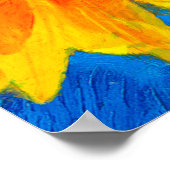 Zonnebloemen. Van Gogh stijl imitatie. Poster (Hoek)