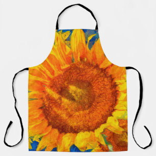 Zonnebloemen. Van Gogh stijl imitatie. Schort