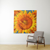 Zonnebloemen. Van Gogh stijl imitatie. Wandkleed (In situ)