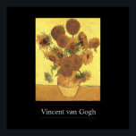 Zonnebloemen van het Poster Van Gogh Print<br><div class="desc">Toch leven: Vase met vijftien zonnebloemen Schilderen door Vincent van Gogh Voor expressionisme is niet alleen een manier om dingen te zien: het is ook een manier om ze te maken, om ze te schilderen. Een expressionist schildert niet "vlak" en in zuivere tonen-hij breekt zijn tonen op en past hen...</div>