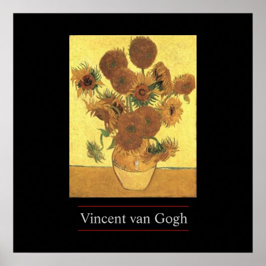 Zonnebloemen van het Poster Van Gogh Print (Voorkant)