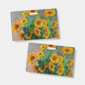 Zonnebloemen van Monet Badge (Voor- en achterkant)