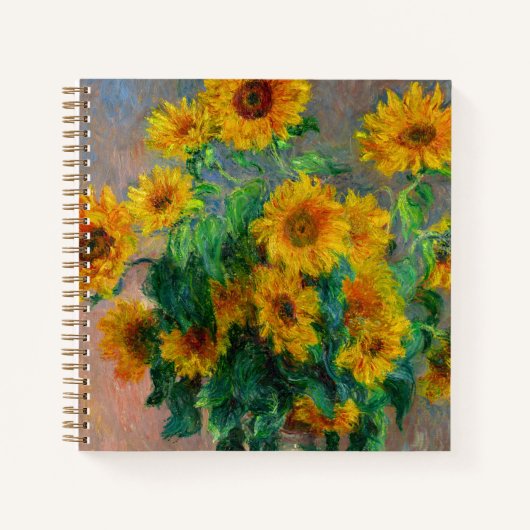 Zonnebloemen van Monet Notitieboek (Voorkant)