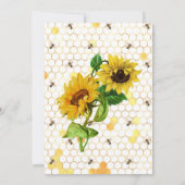 Zonnebloemen van Trendy Gold Honeycomb Kaart (Achterkant)