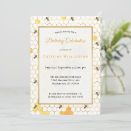 Zonnebloemen van Trendy Gold Honeycomb Kaart