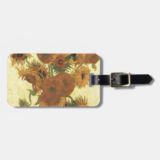Zonnebloemen van Van Gogh Bagagelabel (Voorkant horizontaal)