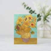 Zonnebloemen van Van Gogh Briefkaart (Staand voorkant)