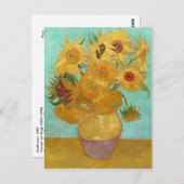 Zonnebloemen van Van Gogh Briefkaart (Voorkant / Achterkant)