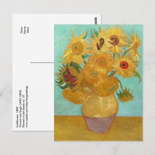 Zonnebloemen van Van Gogh Briefkaart (Voorkant / Achterkant)
