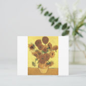 Zonnebloemen van Van Gogh Briefkaart (Staand voorkant)