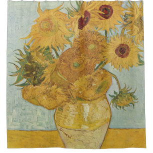  zonnebloemen van Van Gogh Douchegordijn