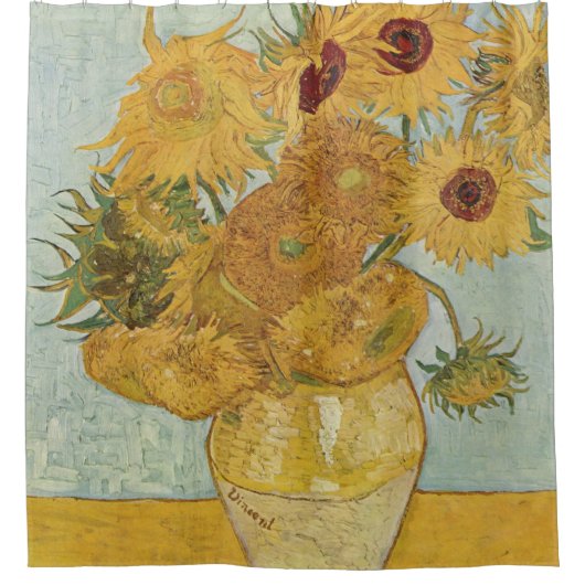  zonnebloemen van Van Gogh Douchegordijn (Voorkant)