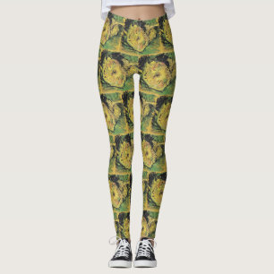Zonnebloemen van Van Gogh - Fel Kunstwerk met Gele Leggings