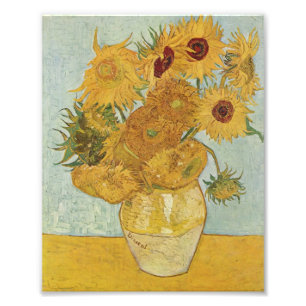 Zonnebloemen van Van Gogh Foto Afdruk
