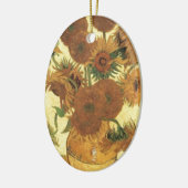 Zonnebloemen van Van Gogh Keramisch Ornament (Links)
