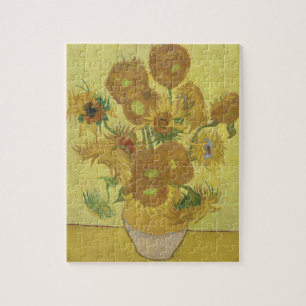 Zonnebloemen van Van Gogh - Levendig geel op geel Legpuzzel