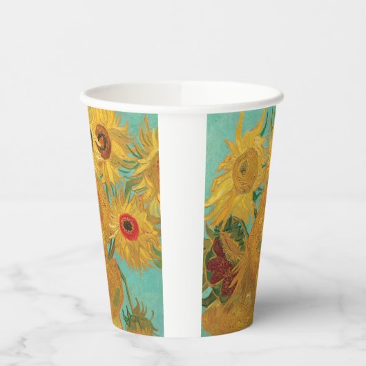 Zonnebloemen van Van Gogh  Papieren Bekers (Links)