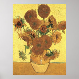 Zonnebloemen van Van Gogh Post-Impressionistisch P Poster
