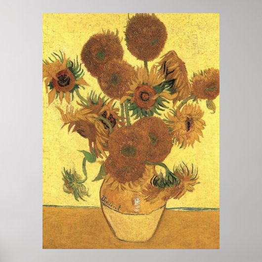 Zonnebloemen van Van Gogh Post-Impressionistisch P Poster (Voorkant)