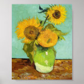 Zonnebloemen van Van Gogh Poster (Voorkant)
